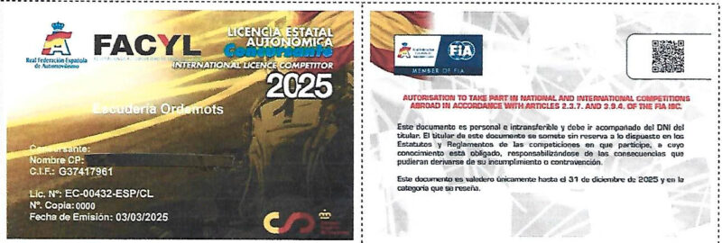 Licencia Concursante 2025 Licencia Concursante 2025